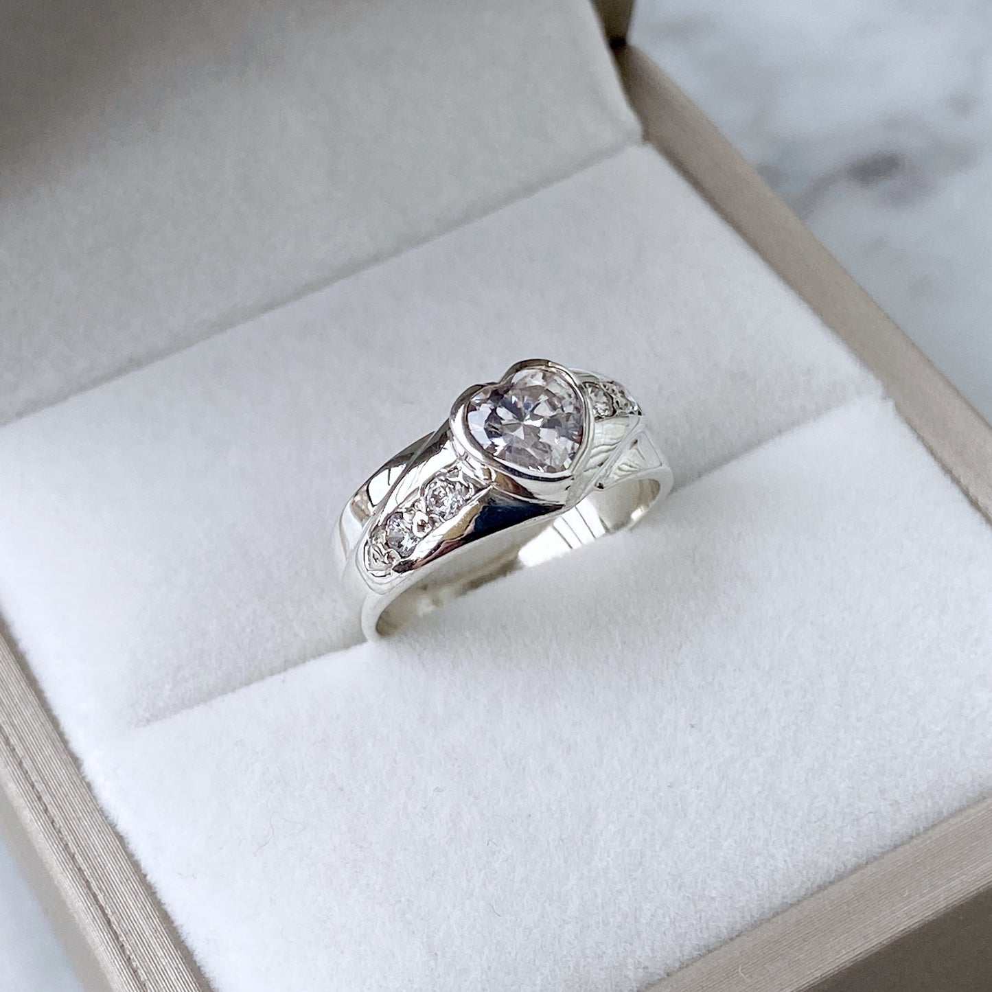 ANILLO CORAZÓN 2 EN PLATA