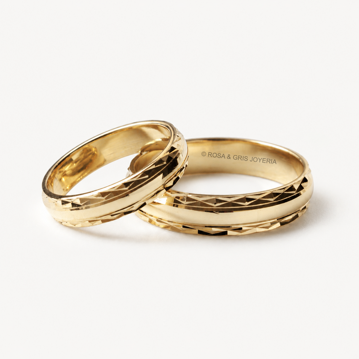 AROS DE MATRIMONIO DIAMANTADOS EN ORO 18K