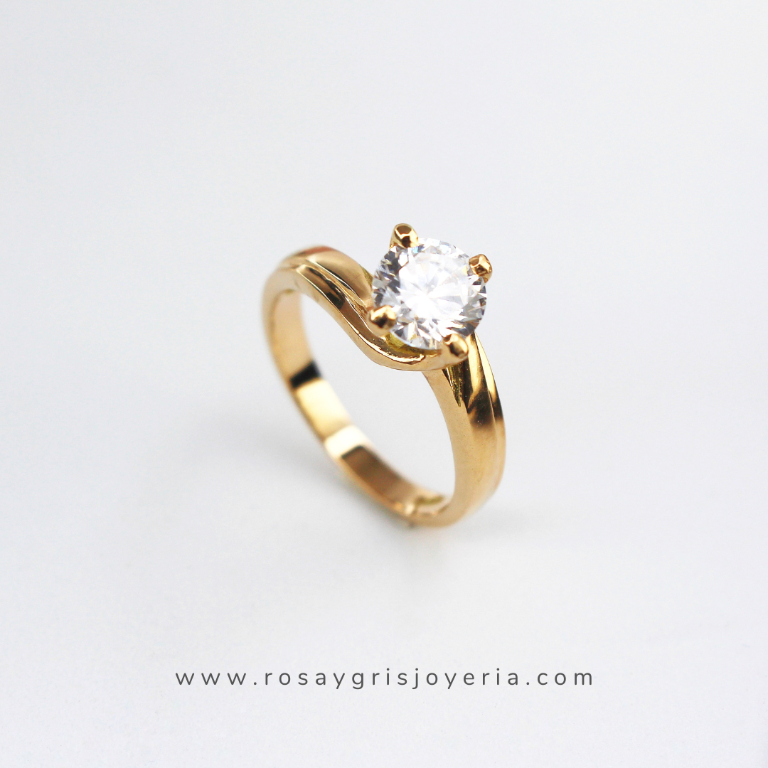 Anillo de Compromiso Rosé en Oro 18k