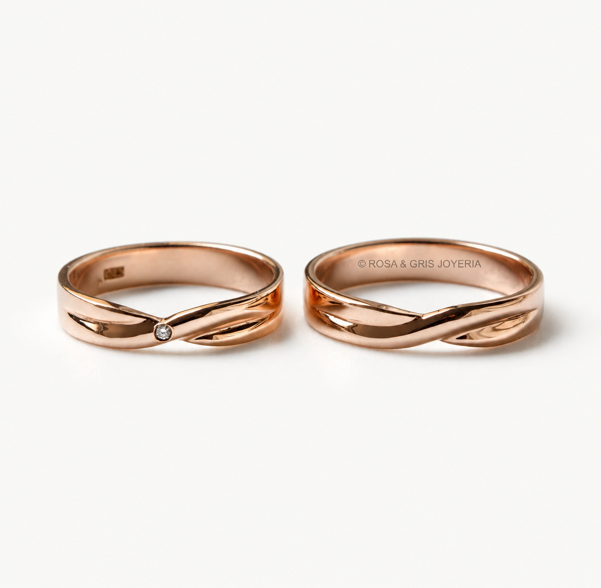 AROS DE MATRIMONIO ETERNITY 2 EN ORO 18K