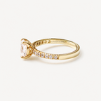 Anillo de Compromiso Oval 2 en Oro 18k