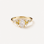 Anillo de Compromiso Oval 4 en Oro 18k