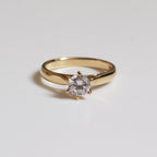 Anillo de Compromiso Clásico 2 en Oro 18k