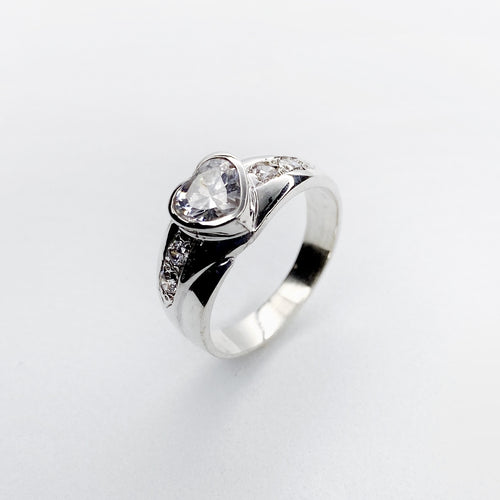 ANILLO CORAZÓN 2 EN PLATA