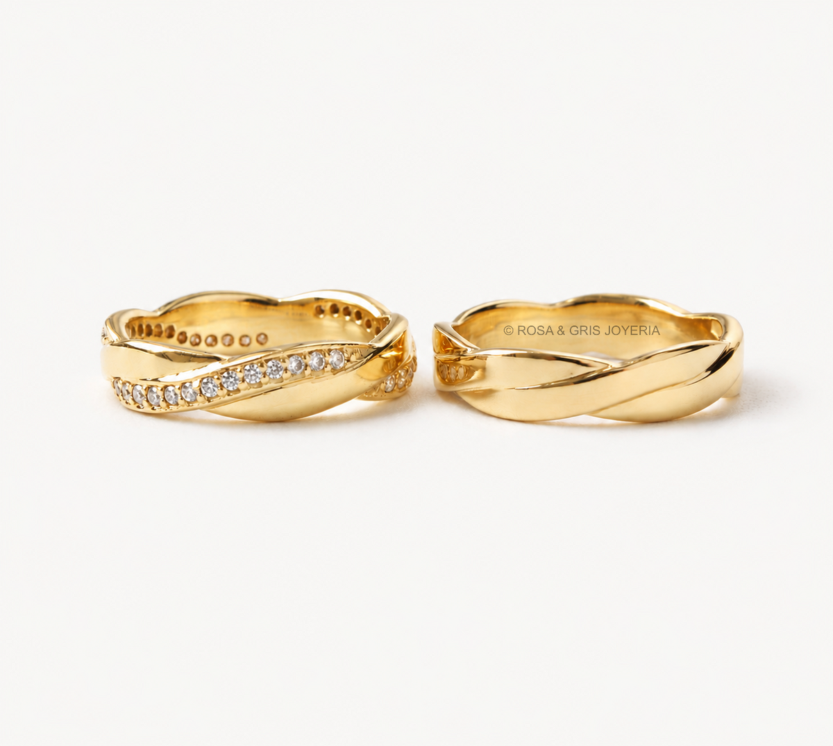 AROS DE MATRIMONIO AURA EN ORO 18K