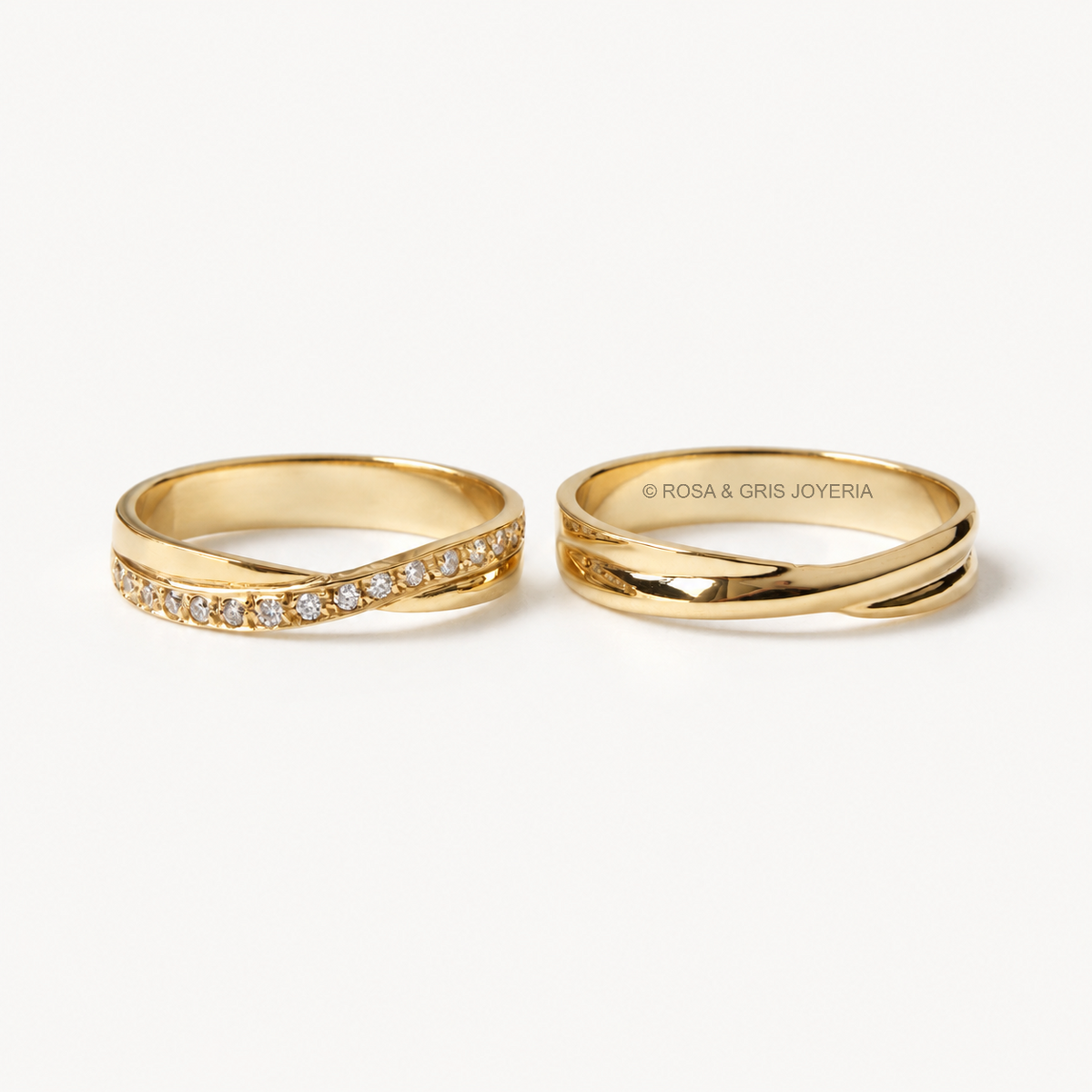 AROS DE MATRIMONIO ETERNITY EN ORO 18K