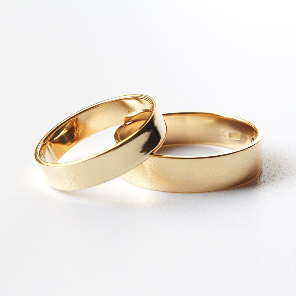 AROS DE MATRIMONIO CINTA EN ORO 18K