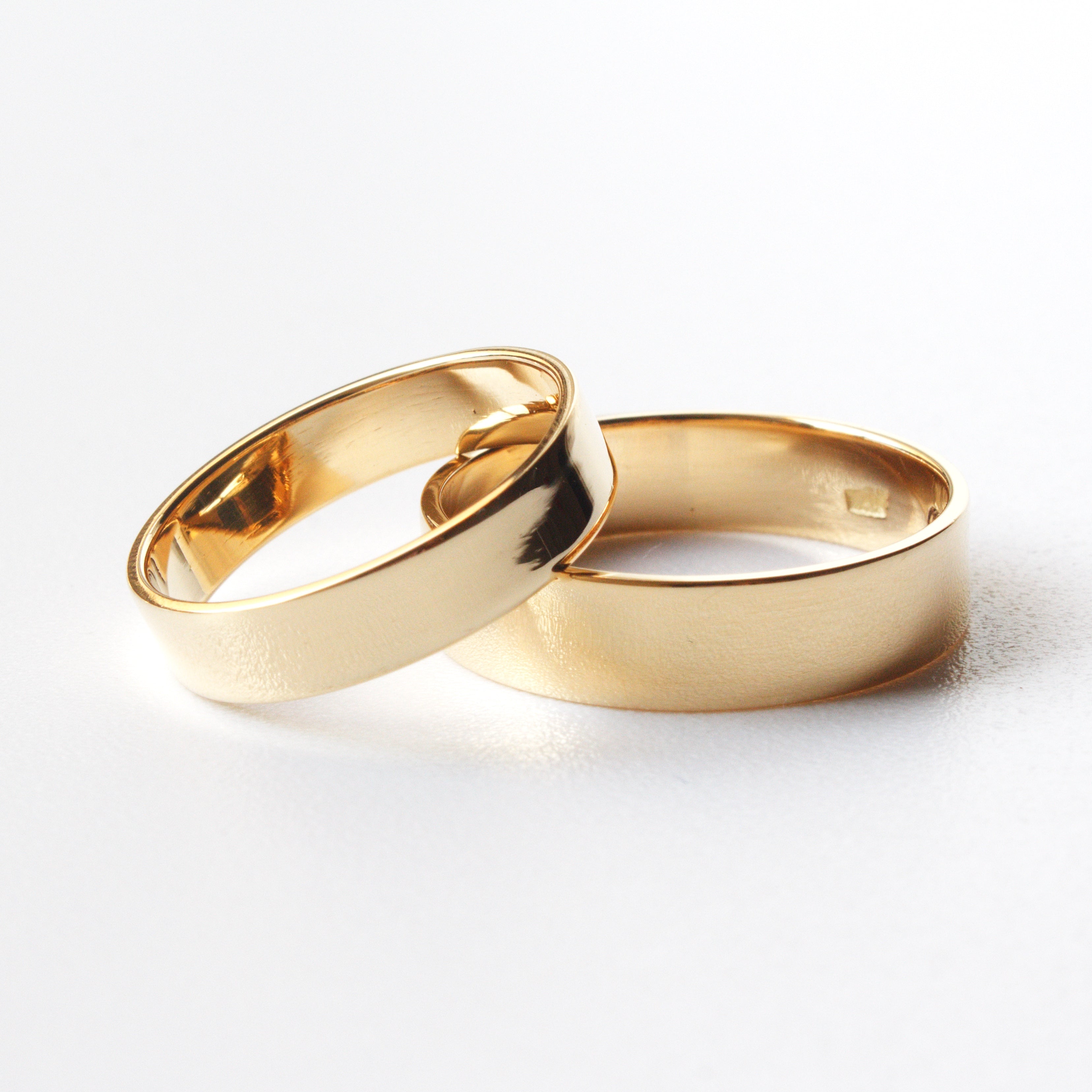 AROS DE MATRIMONIO CINTA EN ORO 18K