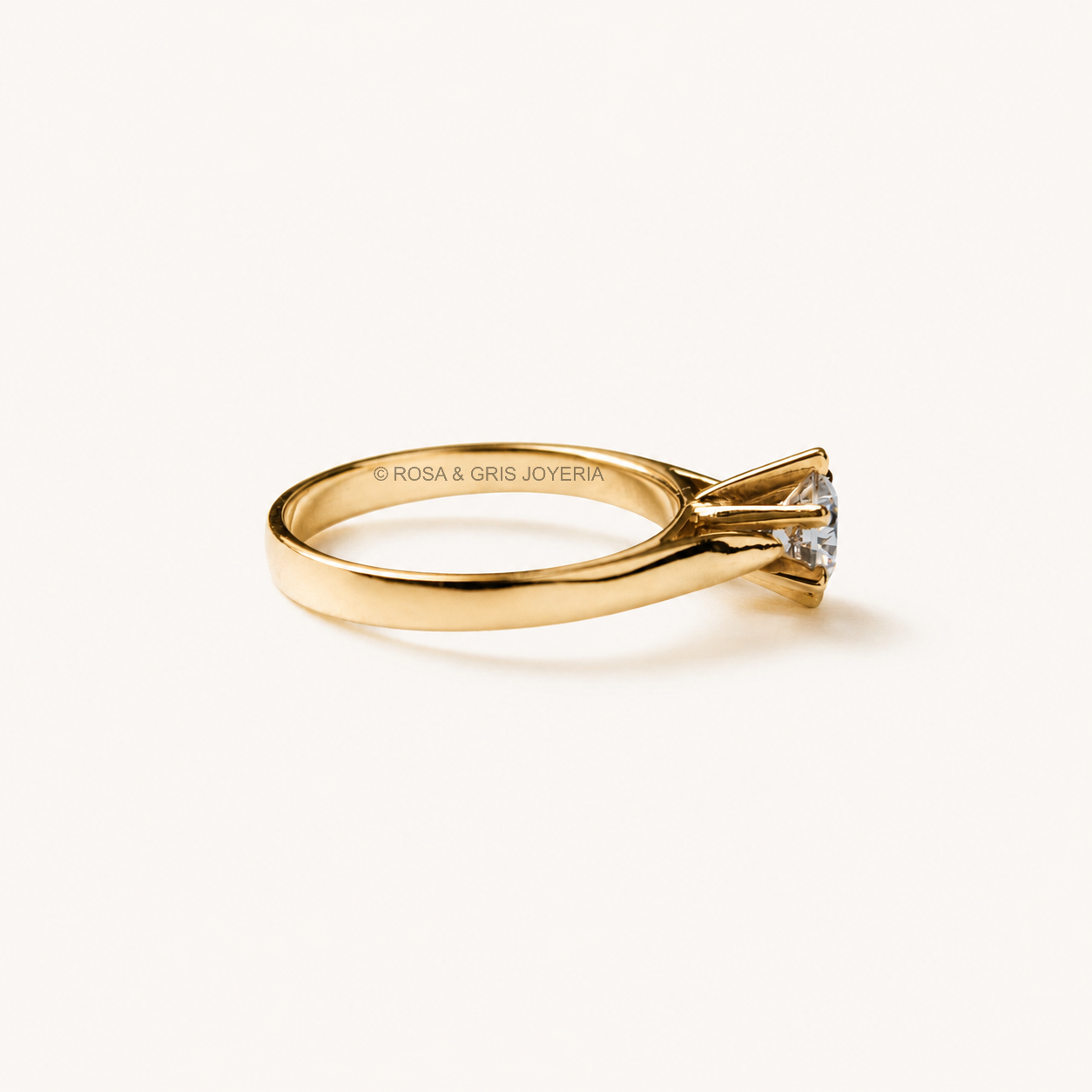 Anillo de Compromiso Clásico 2 en Oro 18k